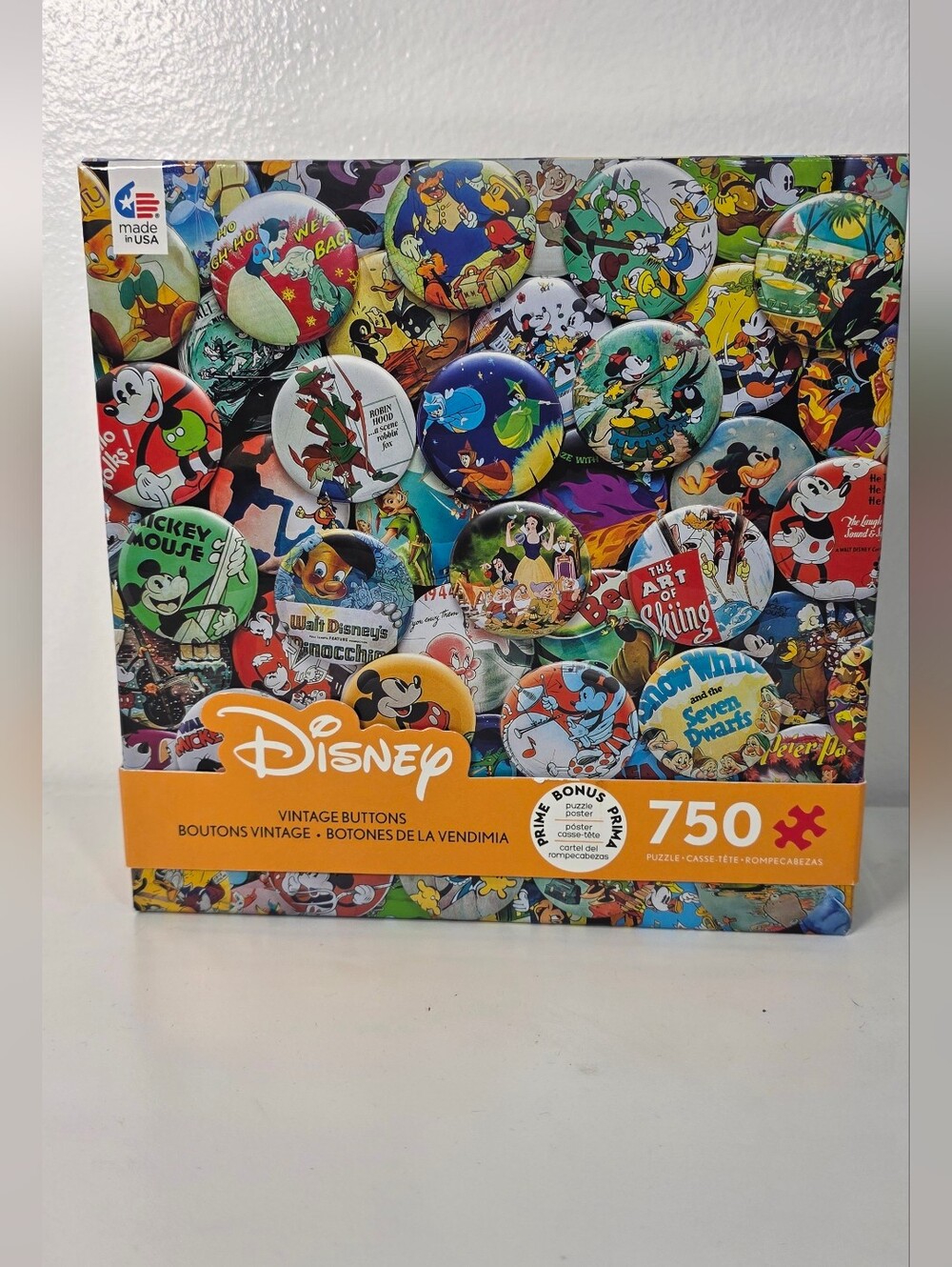 Disney Vintage Buttons Puzzle 750 Sealed